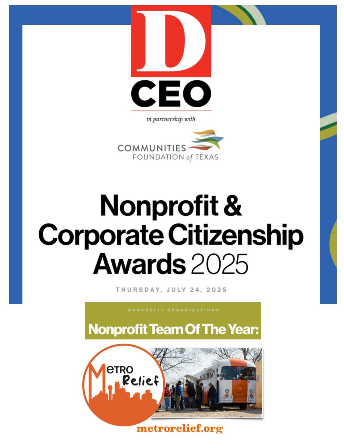 Metro Relief community awards